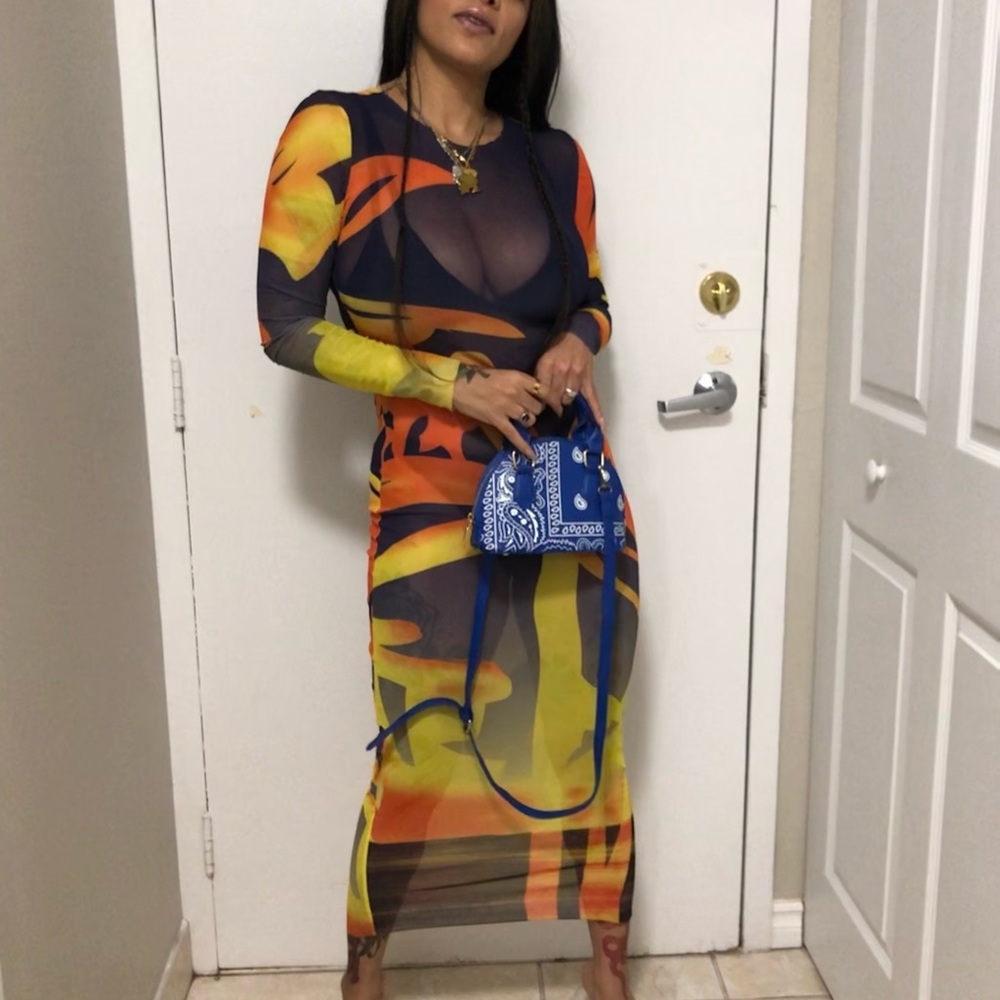 Sheer maxi dress